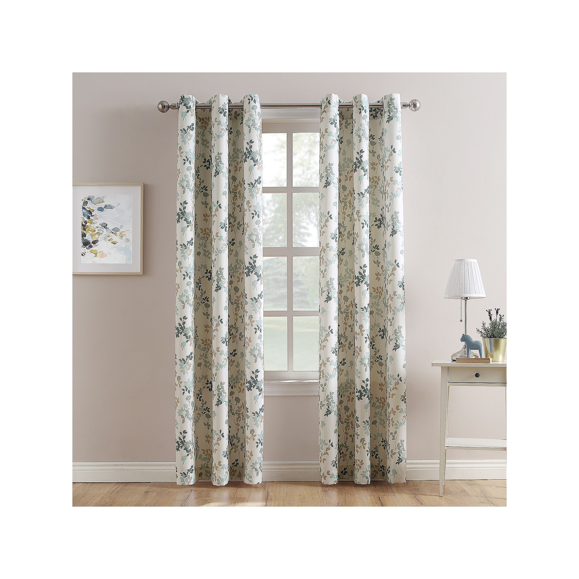 No 918 1-Panel Montego Esther Window Curtain, Harbor Blue