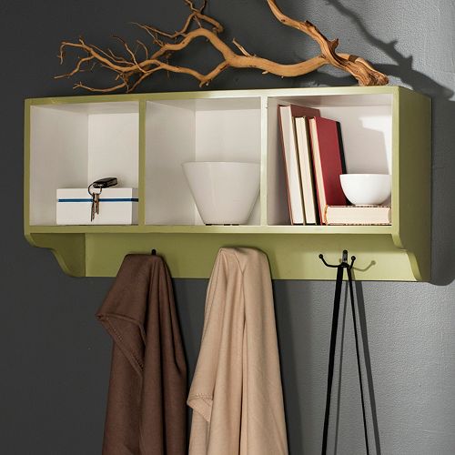 3 hook wall shelf