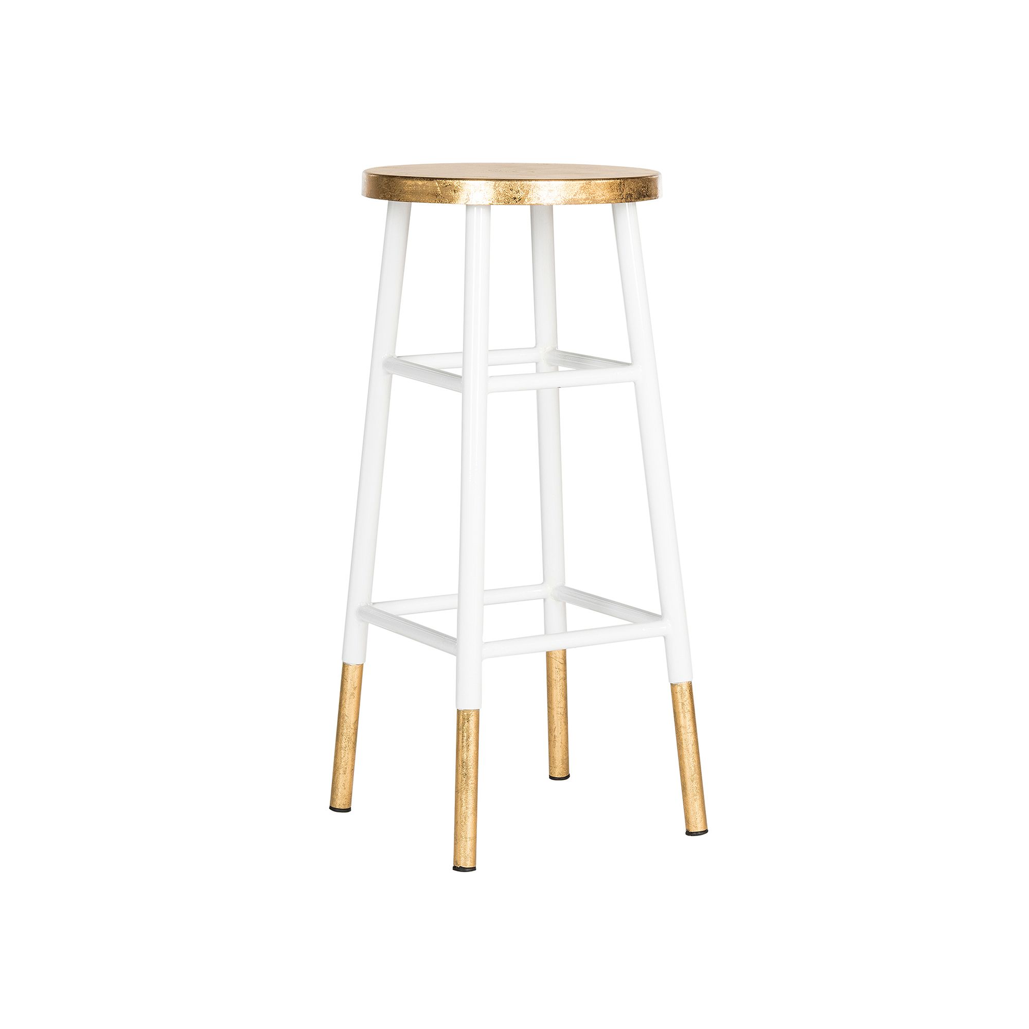 Safavieh Emery Metallic Bar Stool, White Gold