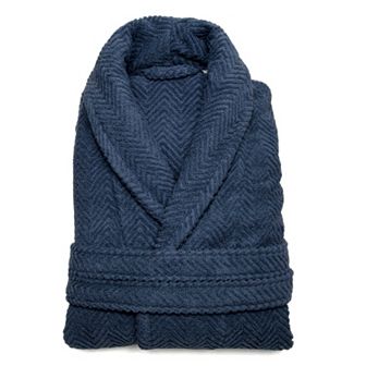 Linum Home Textiles Unisex Herringbone Weave Bathrobe