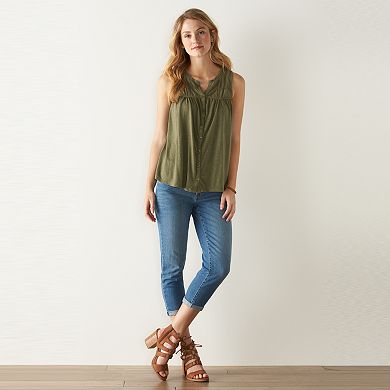 Women's Sonoma Goods For Life® Gingham Shadow Top