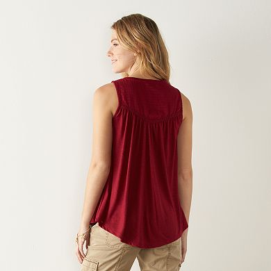 Women's Sonoma Goods For Life® Gingham Shadow Top