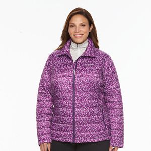 Plus Size Columbia Frosted Ice Printed Puffer Jacket