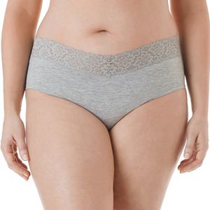 Juniors' Plus Size Saint Eve V-Lace Hipster