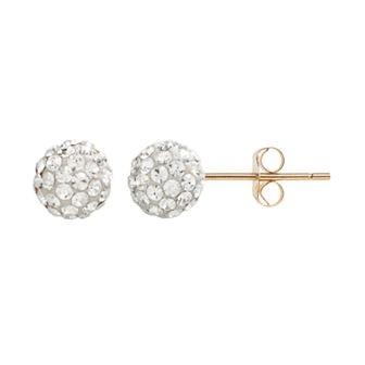 Taylor Grace 10k Gold Crystal Ball Stud Earrings