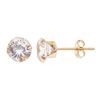 Taylor Grace 10k Gold Cubic Zirconia Stud Earrings