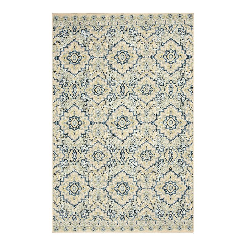 Mohawk Home Woodbridge Santa Ana Floral Rug, Blue, 7.5X10 Ft