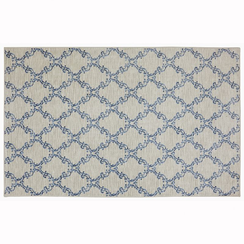 Mohawk Home Naples Mirabel Lattice Rug, Beig/Green, 5X8 Ft