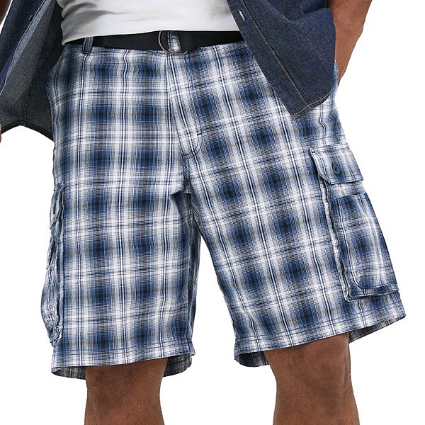 Big & Tall Lee® Wyoming Shorts - Blue Plaid (50)