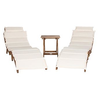 Safavieh Pacifica Patio Lounge Chair & End Table 3 pc Set