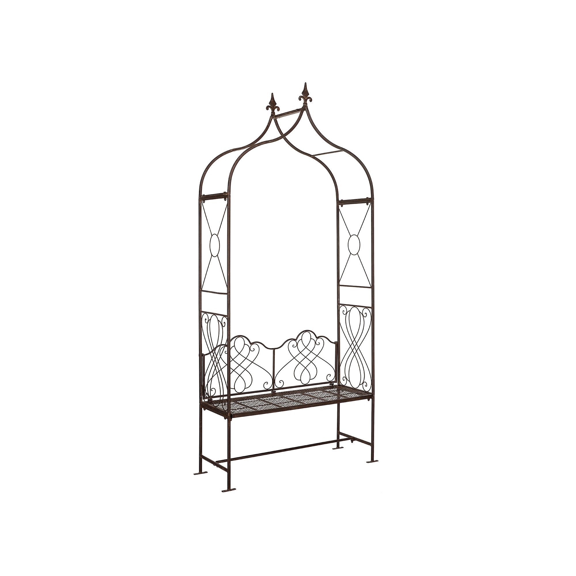 Safavieh Eloise Patio Archway Arbor, Rustic Brown