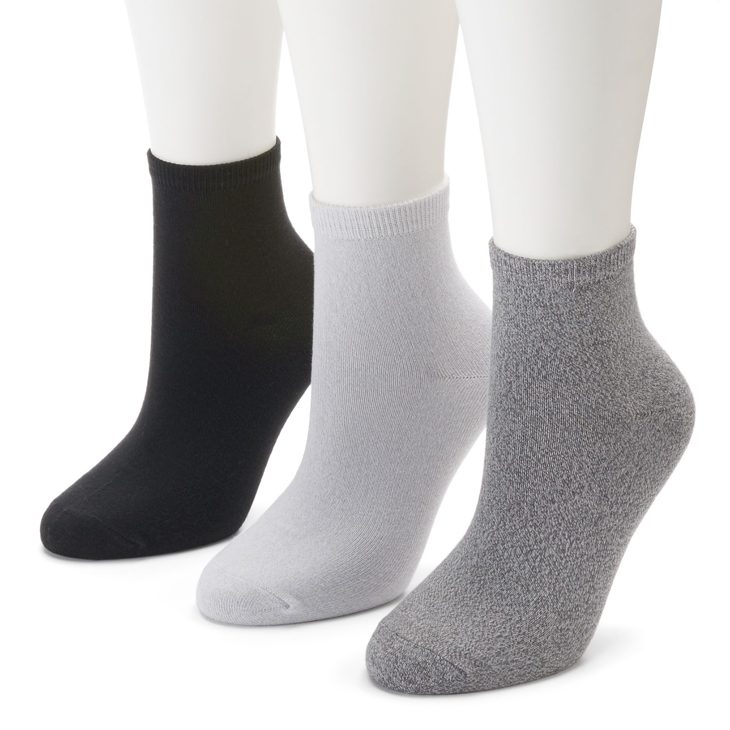 women's gray ankle socks