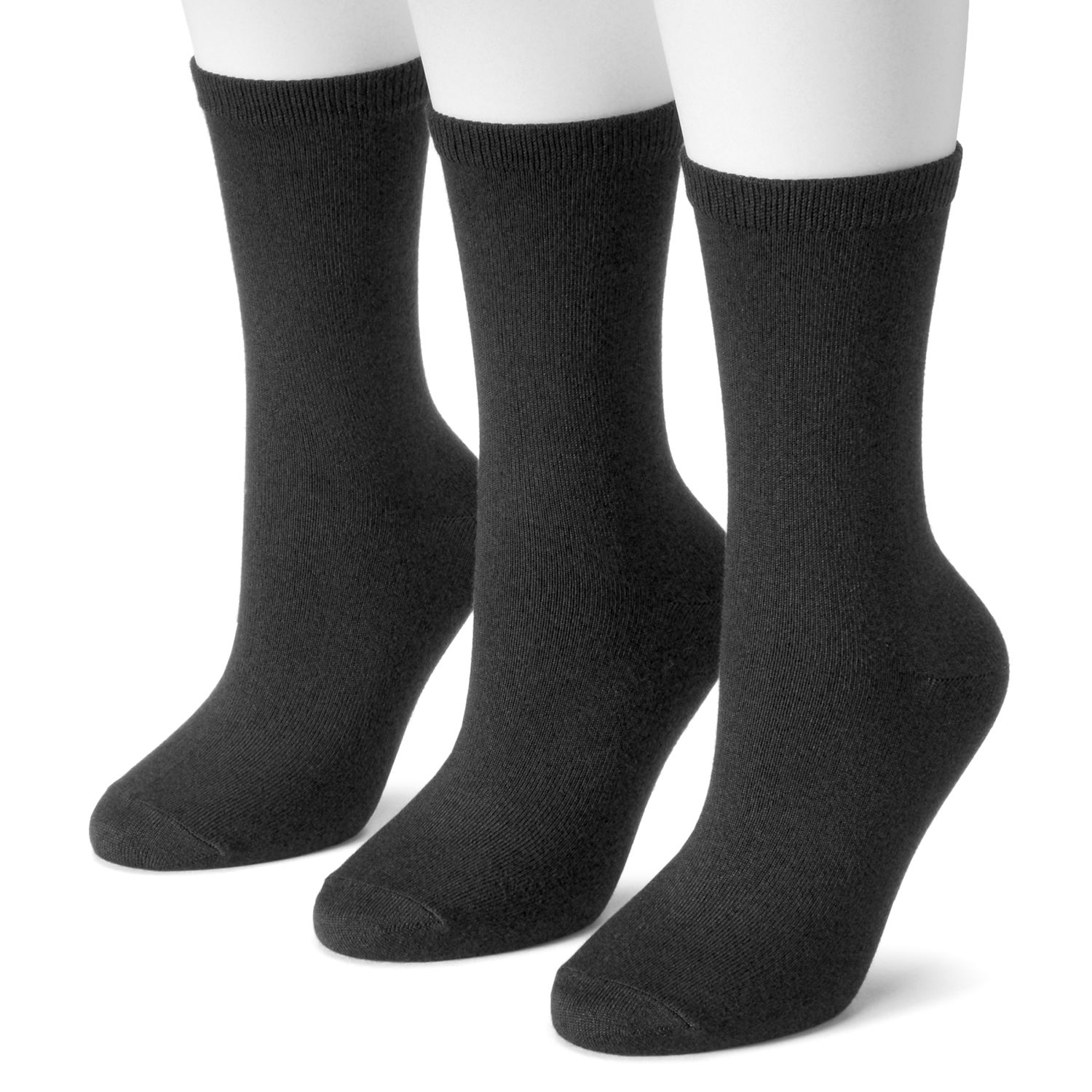 women's black crew socks