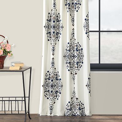EFF Floral Printed Cotton Twill Room Darkening Curtain Panel