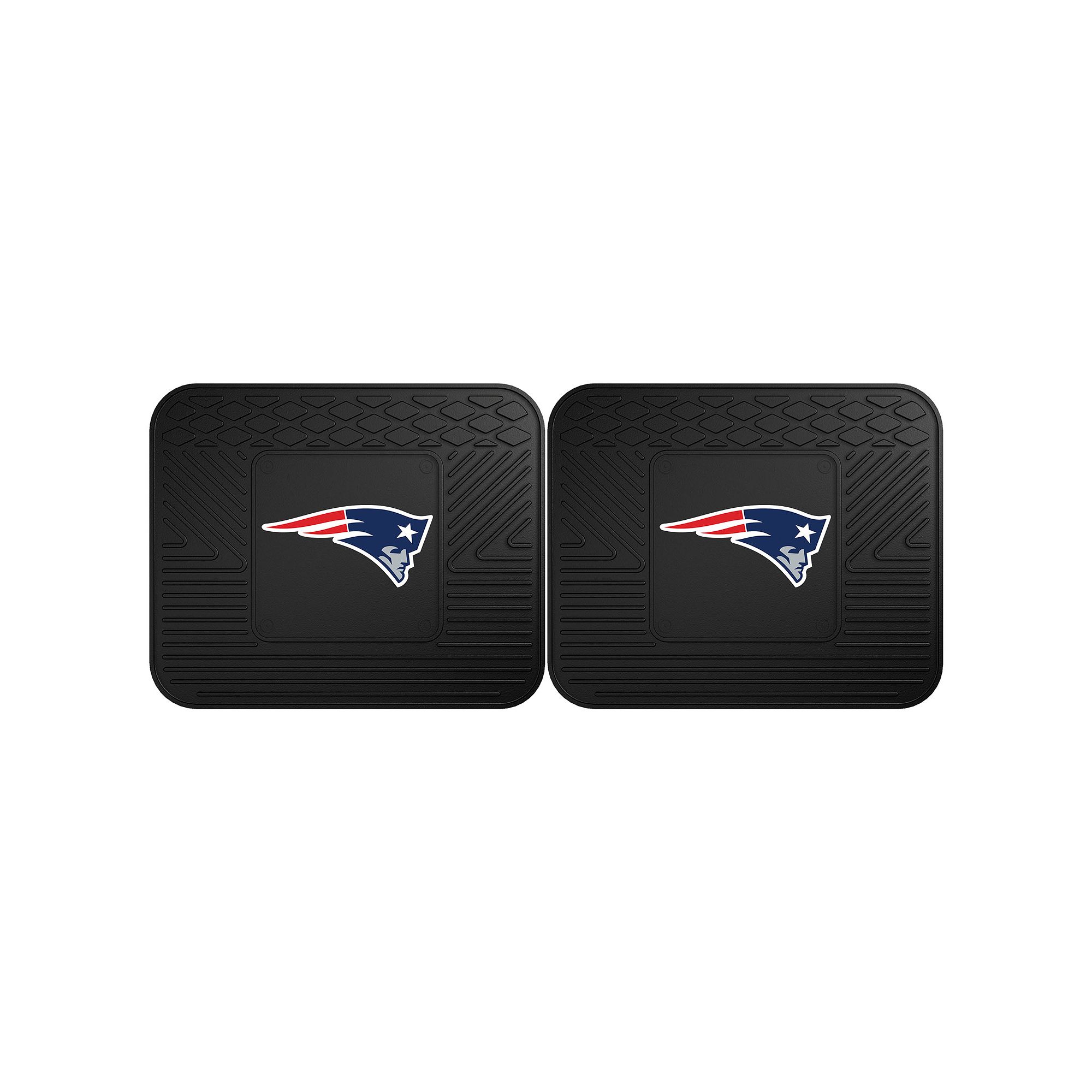 FANMATS New England Patriots 2-Pack Utility Backseat Car Mats, Team