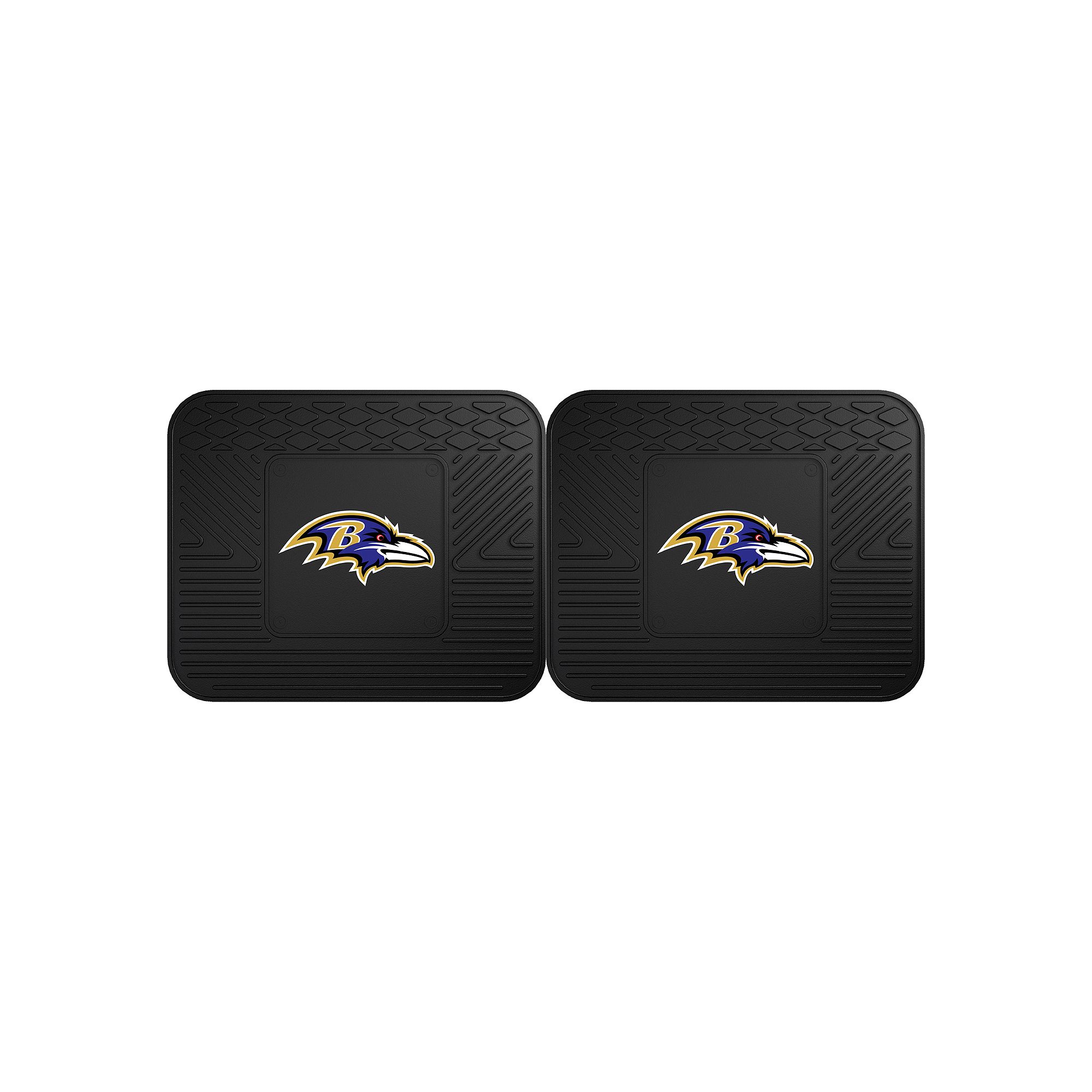 FANMATS Baltimore Ravens 2-Pack Utility Backseat Car Mats, Team