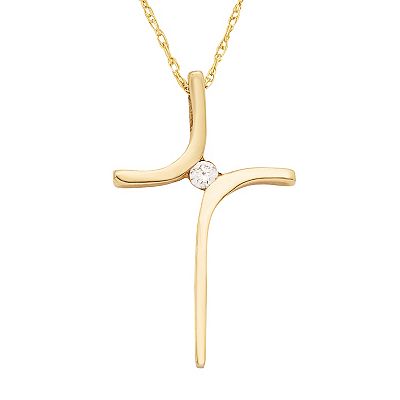 Diamond cross necklace kohls store