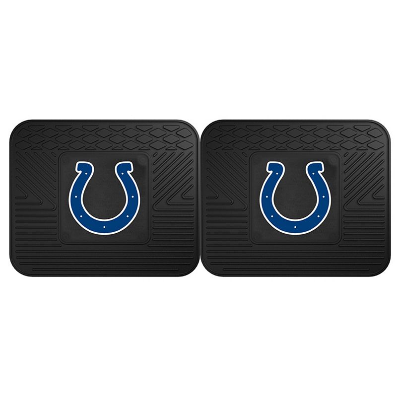FANMATS Indianapolis Colts 2-Pack Utility Backseat Car Mats, Multicolor