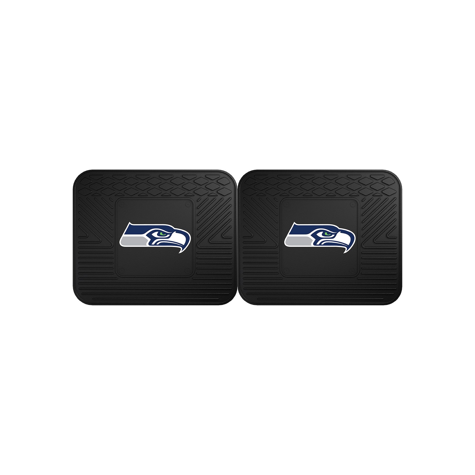 FANMATS Seattle Seahawks 2-Pack Utility Backseat Car Mats, Team