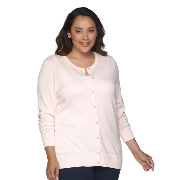 Plus Size Croft & Barrow® Button-Front Cardigan