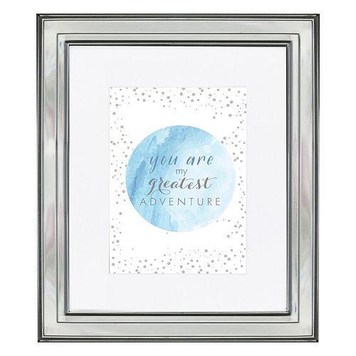 Luxe Collection 5'' x 7'' Matted Shiny Silver Finish Frame