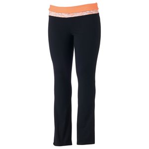 Juniors' Plus Size SO® Fold-Over Skinny Bootcut Yoga Pants