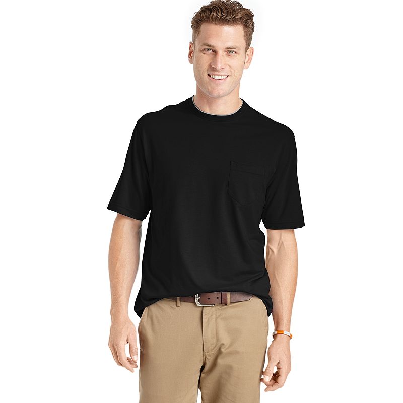 UPC 015844491860 product image for Men's IZOD Mock-Layer Crewneck Tee, Size: XL, Black | upcitemdb.com