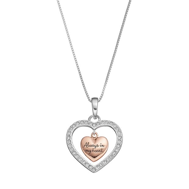 Kohls silver deals heart necklace