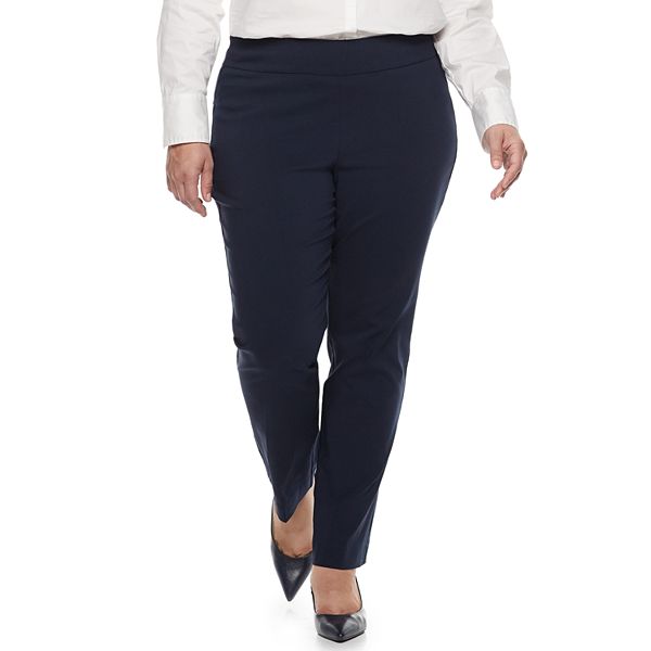 Plus Size Dana Buchman Slimming Pull-On Pants