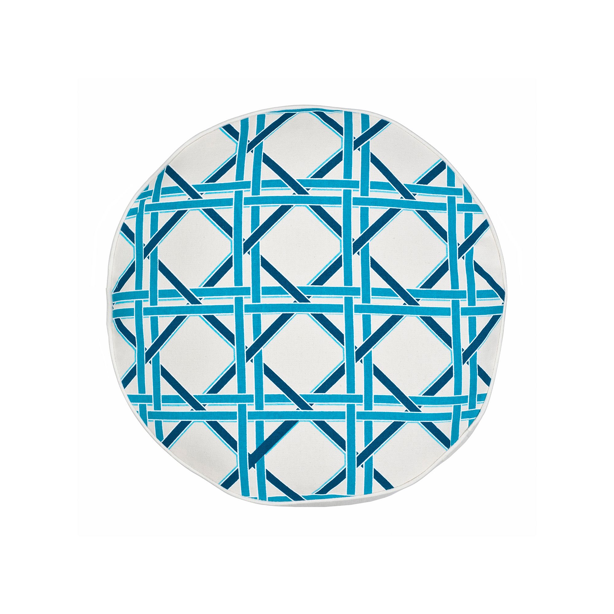 Greendale Home Fashions Cane Round Throw Pillow, Turquoise