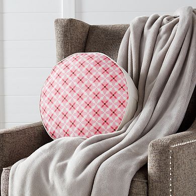 Greendale Home Fashions Quatrefoil Round Throw Pillow