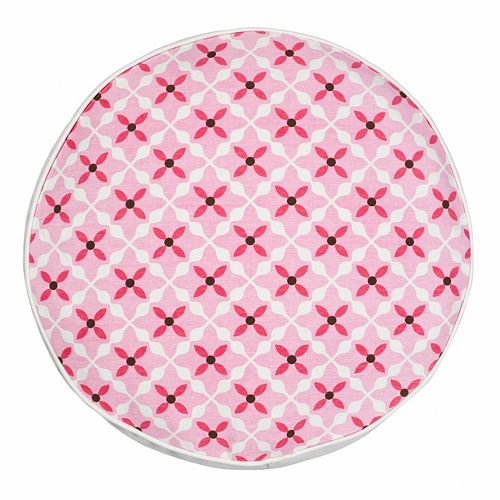 Greendale Home Fashions Quatrefoil Round Throw Pillow