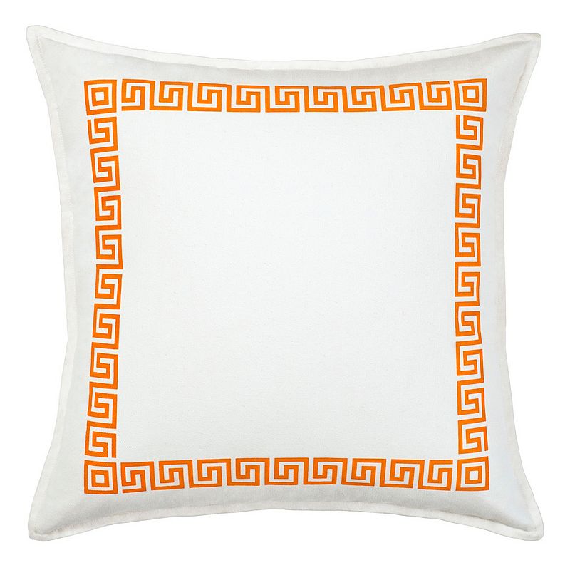 Greendale Home Fashions Greek Key Throw Pillow, Orange, 20X20