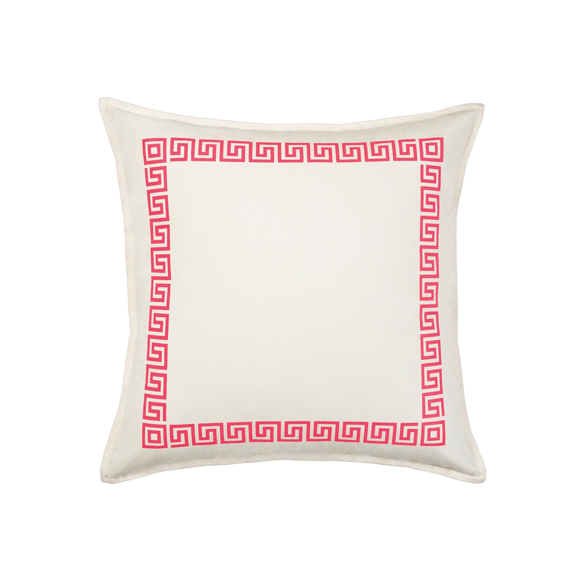 Greendale Home Fashions Greek Key Throw Pillow, Raspberry
