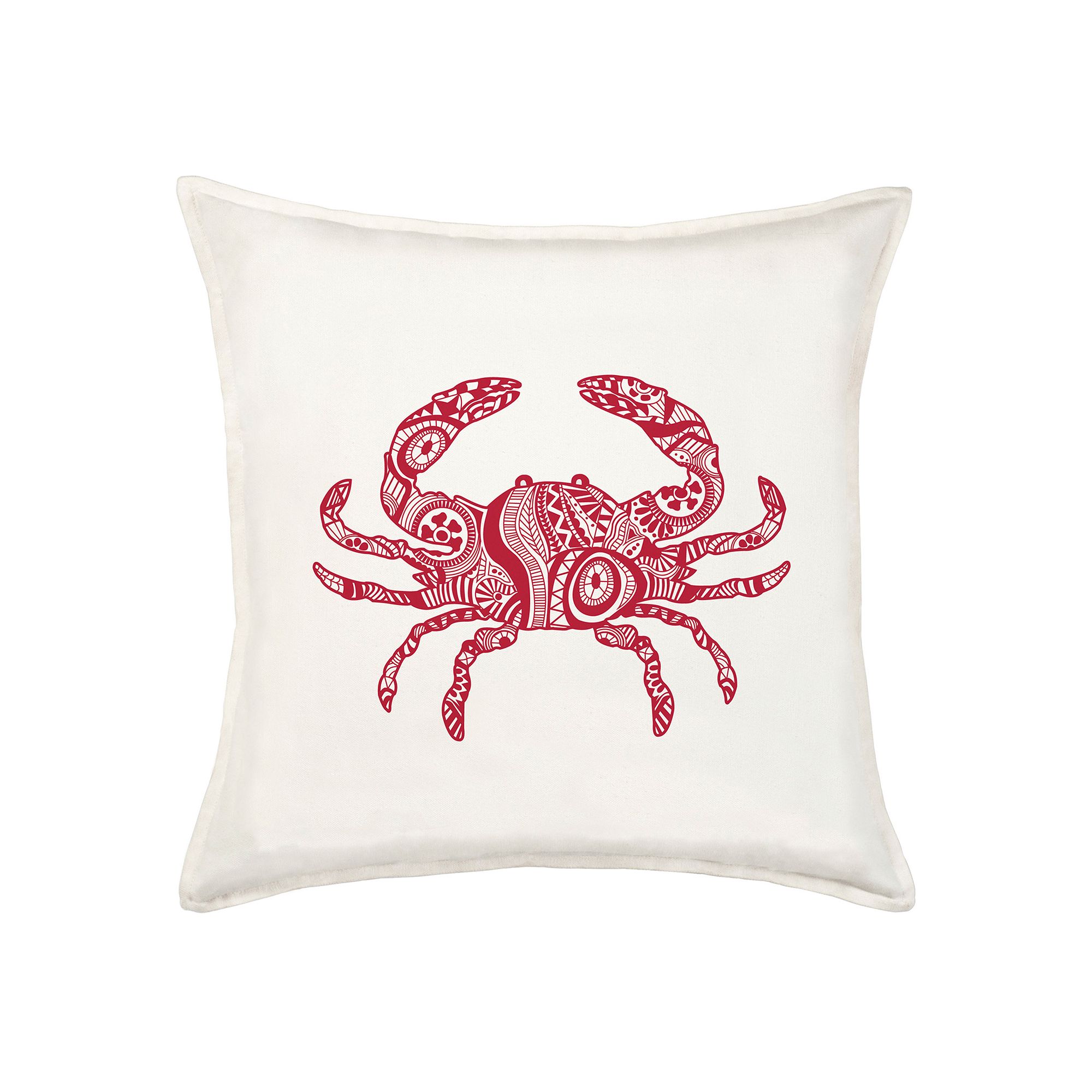 Greendale Home Fashions Crab Throw Pillow, Red