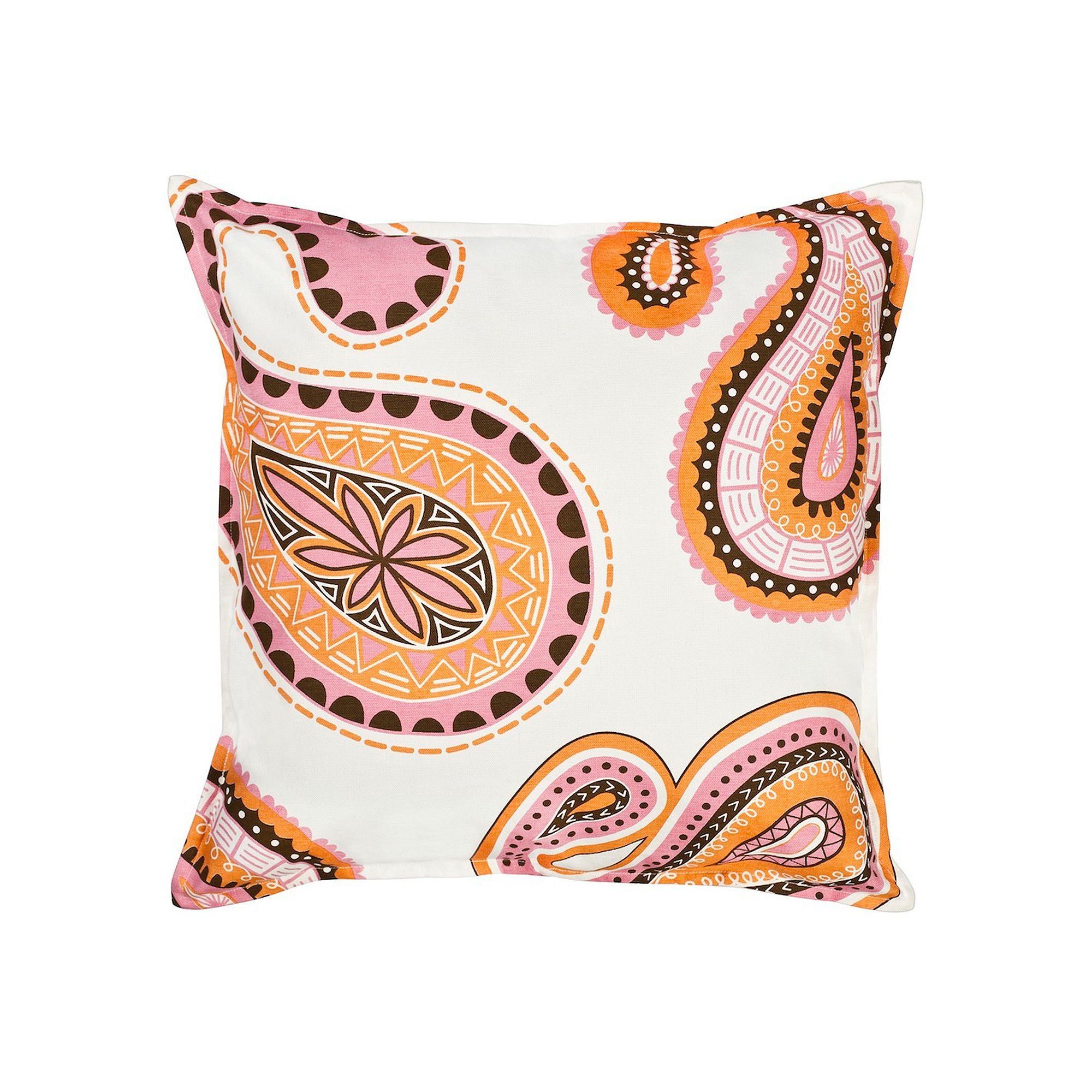Greendale Home Fashions Paisley Throw Pillow, Pink Orange