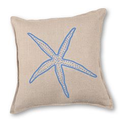 Rustic Beach Burlap Sealife Pillows