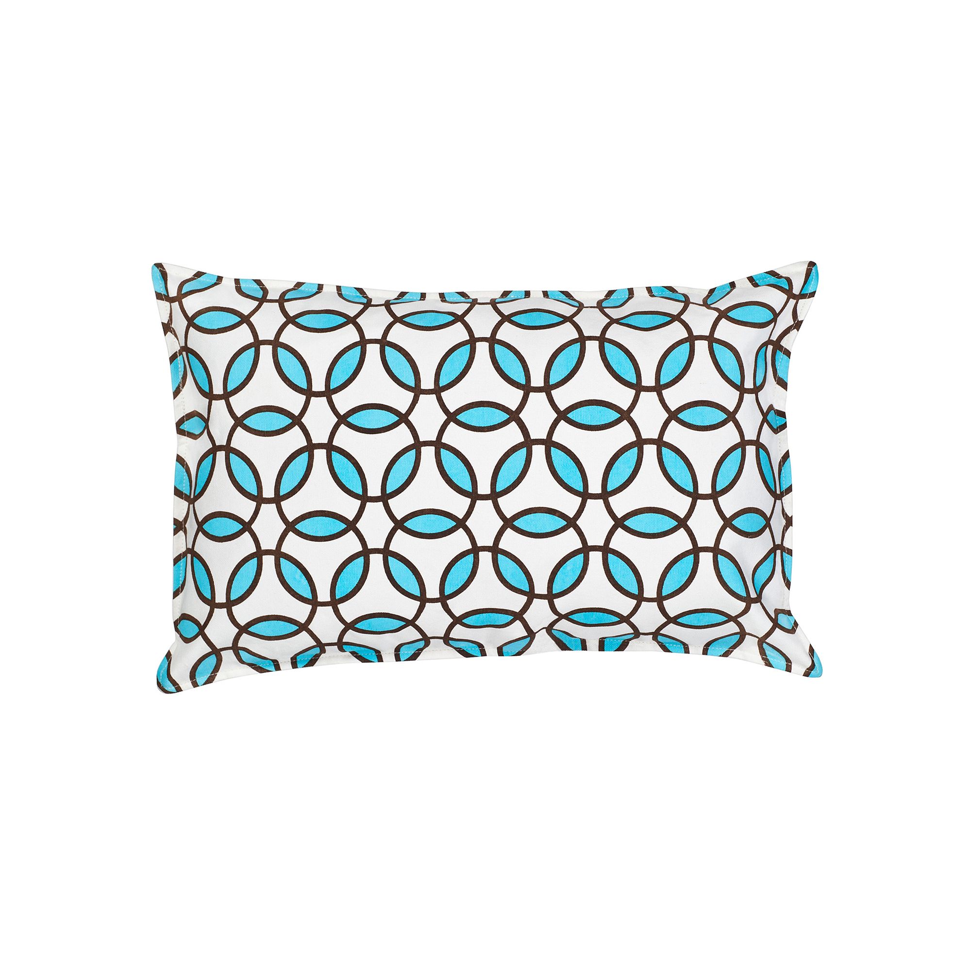 Greendale Home Fashions Rings Oblong Throw Pillow, Blue Brown