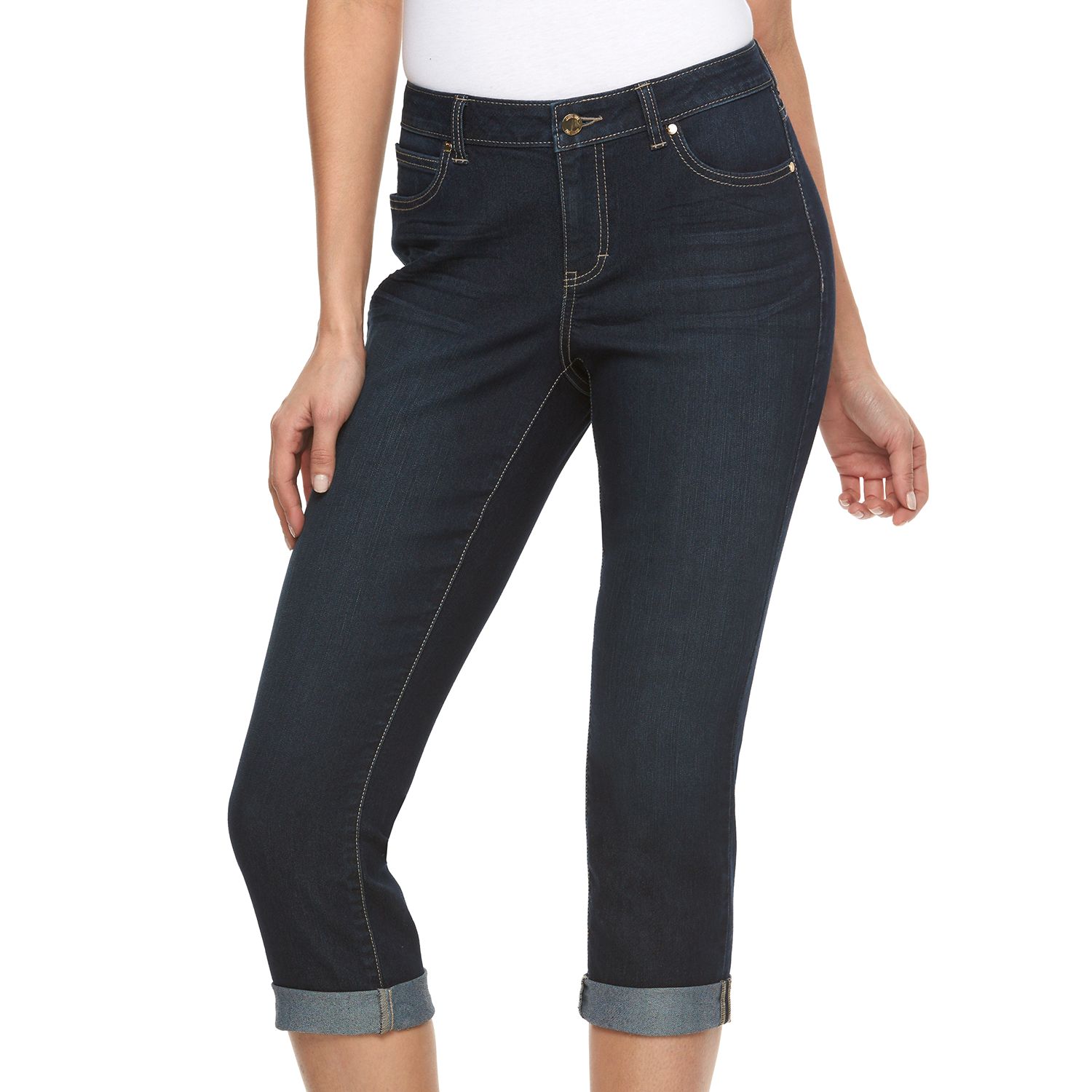 curvy fit capri jeans