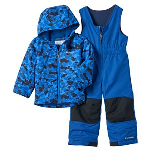 Toddler Boy Columbia OUTGROWN Camouflage Jacket & Reinforced Bib Snow Pants Set