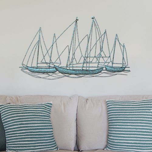 Stratton Home Decor “Grand Sailboat” Metal Wall Decor