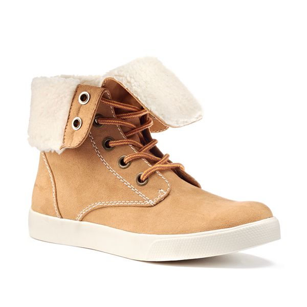 kohls womens lace up boots