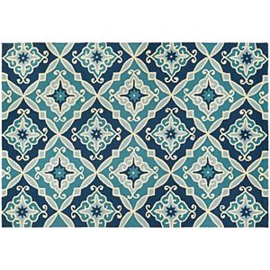 Couristan Beachfront Sea Glass Medallion Indoor Outdoor Rug