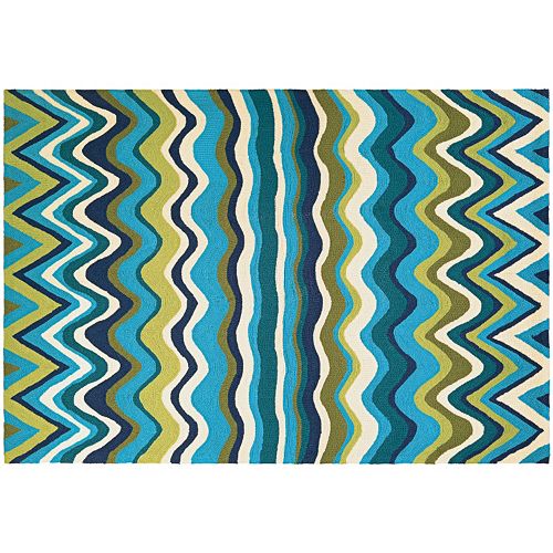 Couristan Beachfront Cannon Beach Wave Indoor Outdoor Rug