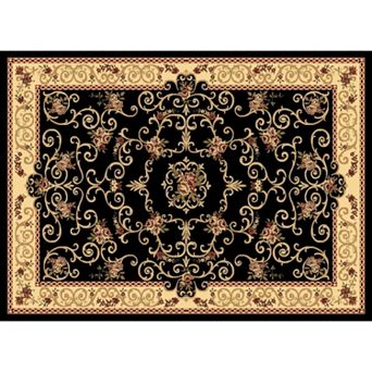 Rugs America New Vision Souvanerie Framed Floral Rug
