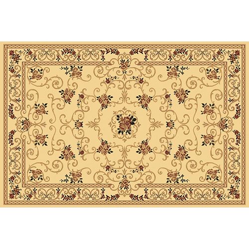 Rugs America New Vision Souvanerie Framed Floral Rug