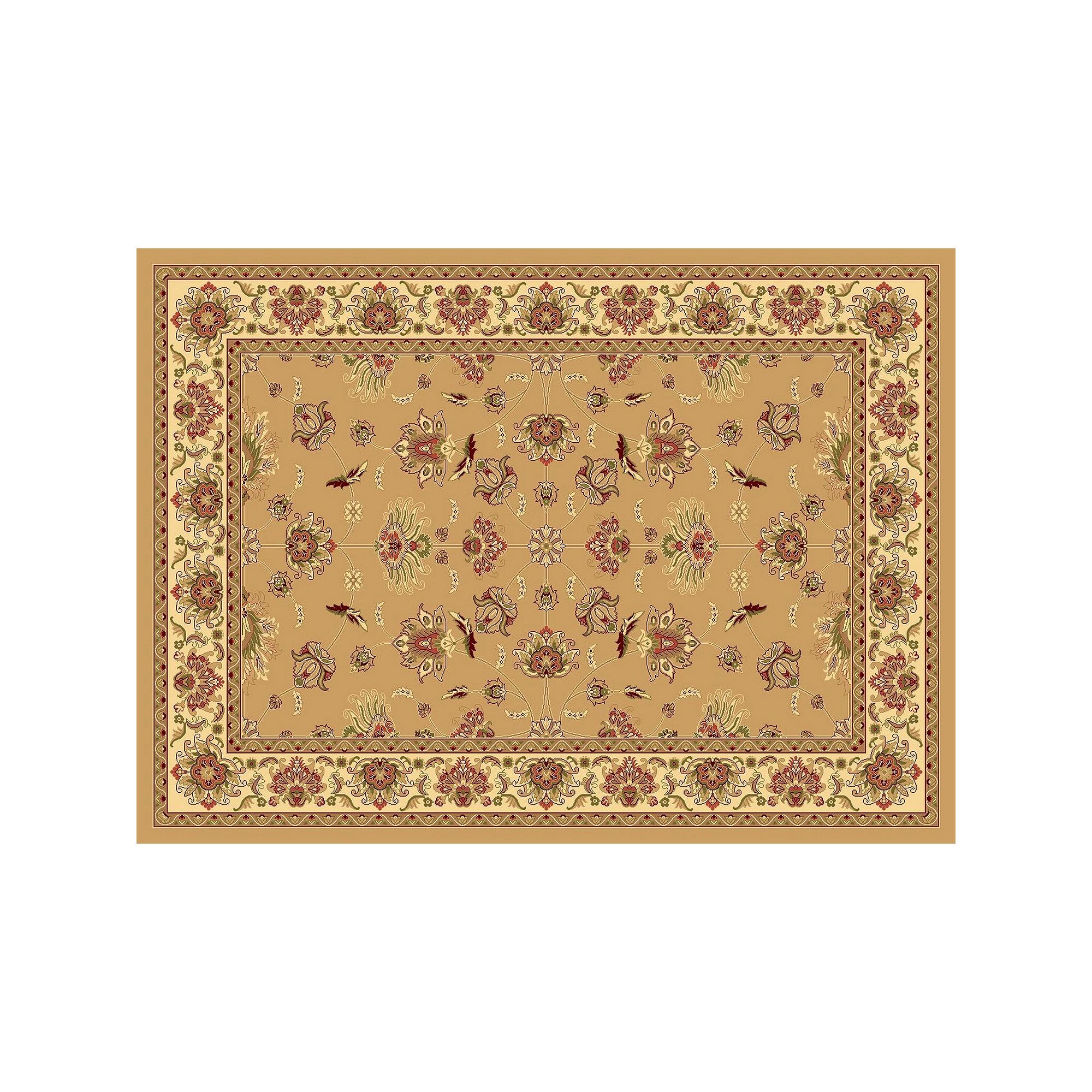 Rugs America New Vision Kashan Framed Floral Rug, Berber Pink