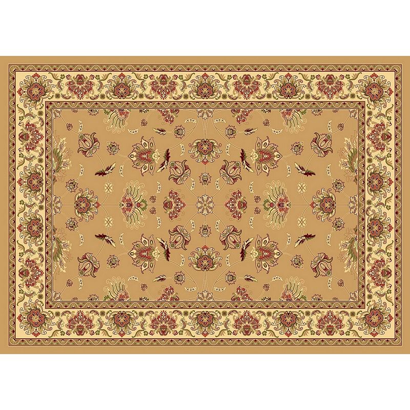Rugs America New Vision Kashan Framed Floral Rug, Pink, 8X11 Ft