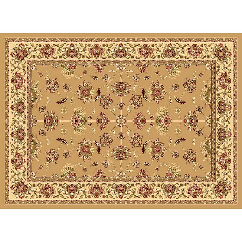 Rugs America New Vision Kashan Framed Floral Rug, Pink, 8X11 Ft