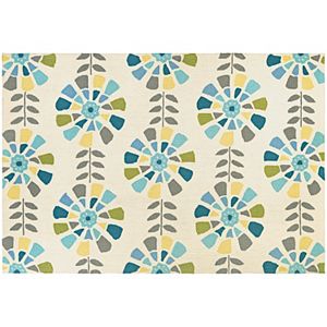 Couristan Beachfront Flower Bloom Indoor Outdoor Rug